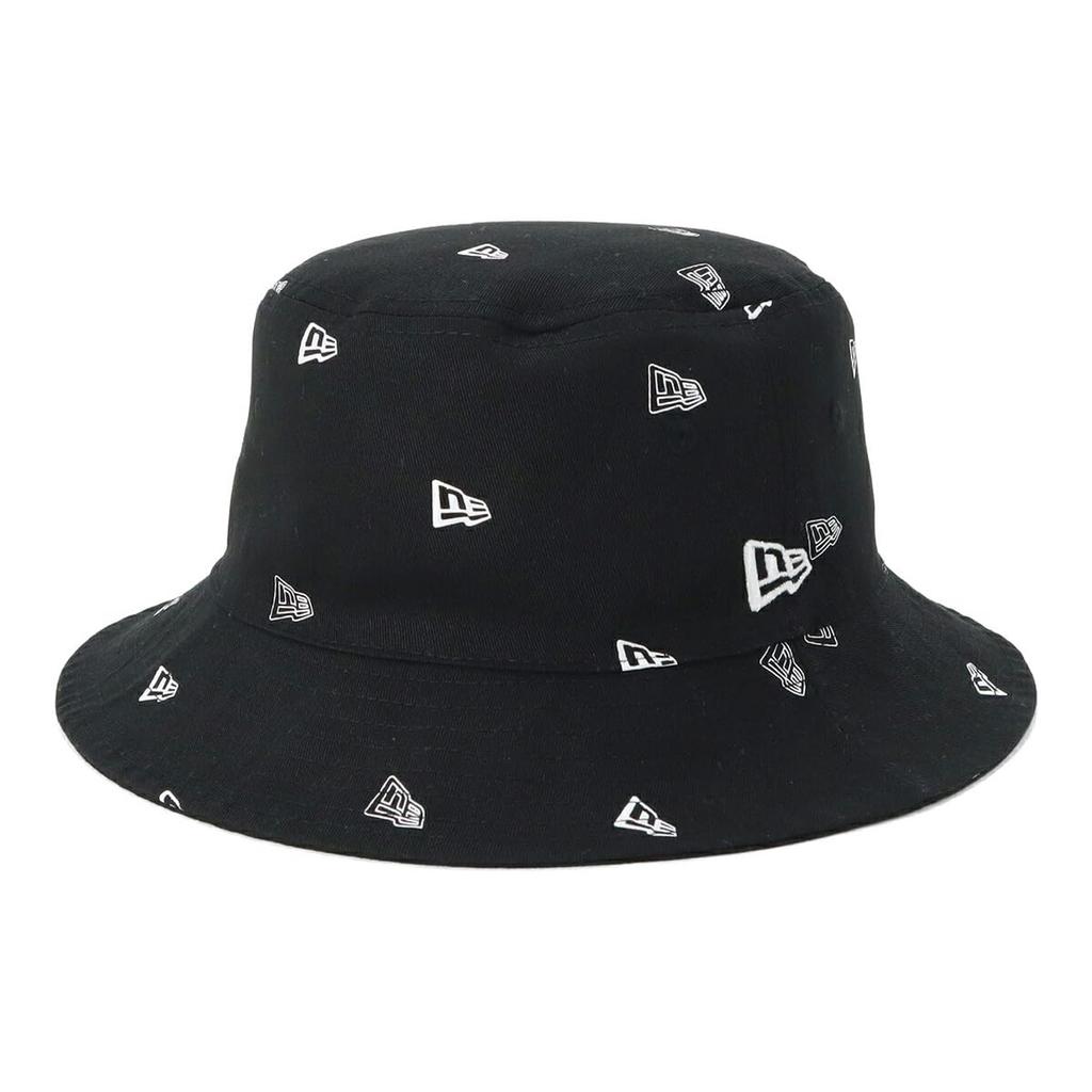 New Era BUCKET01 RV FLAG MONOGRAM BLK Reversible Bucket Sizes NER36C4151 Hat, Black, M/L, 14388505,