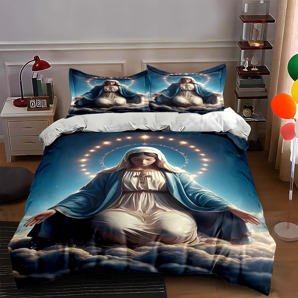 

Serene celestial figure Bedding Duvet cover sets Duvet covers Pillowcases gifts (1 * Duvet Cover 2 * Pillowcases, without duvet insert) 135x200cm
