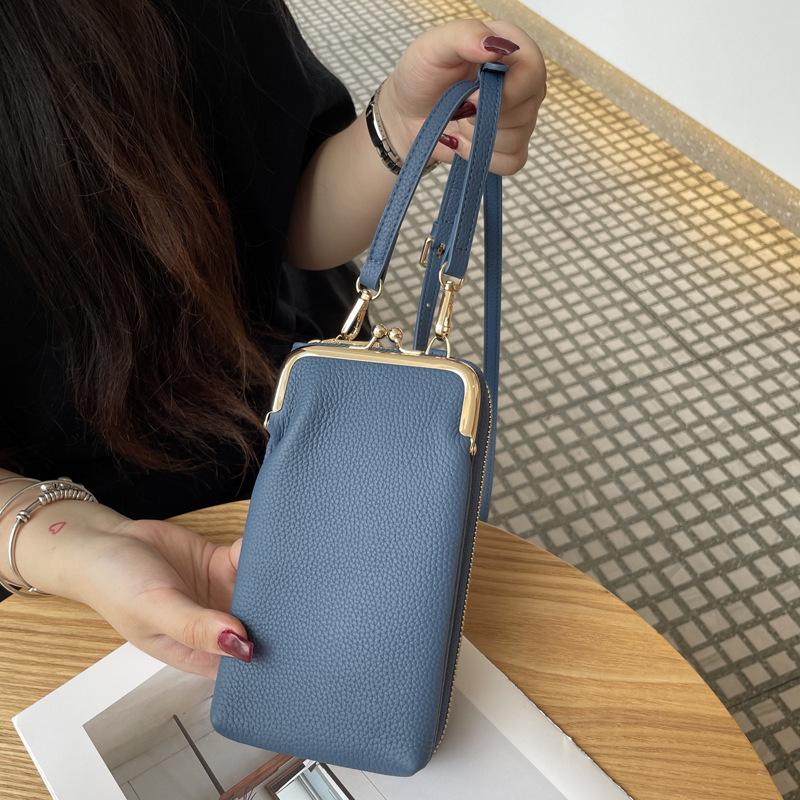 2025 Versatile Stylish Cowhide Crossbody Phone Bag – Fashionable Work Essential