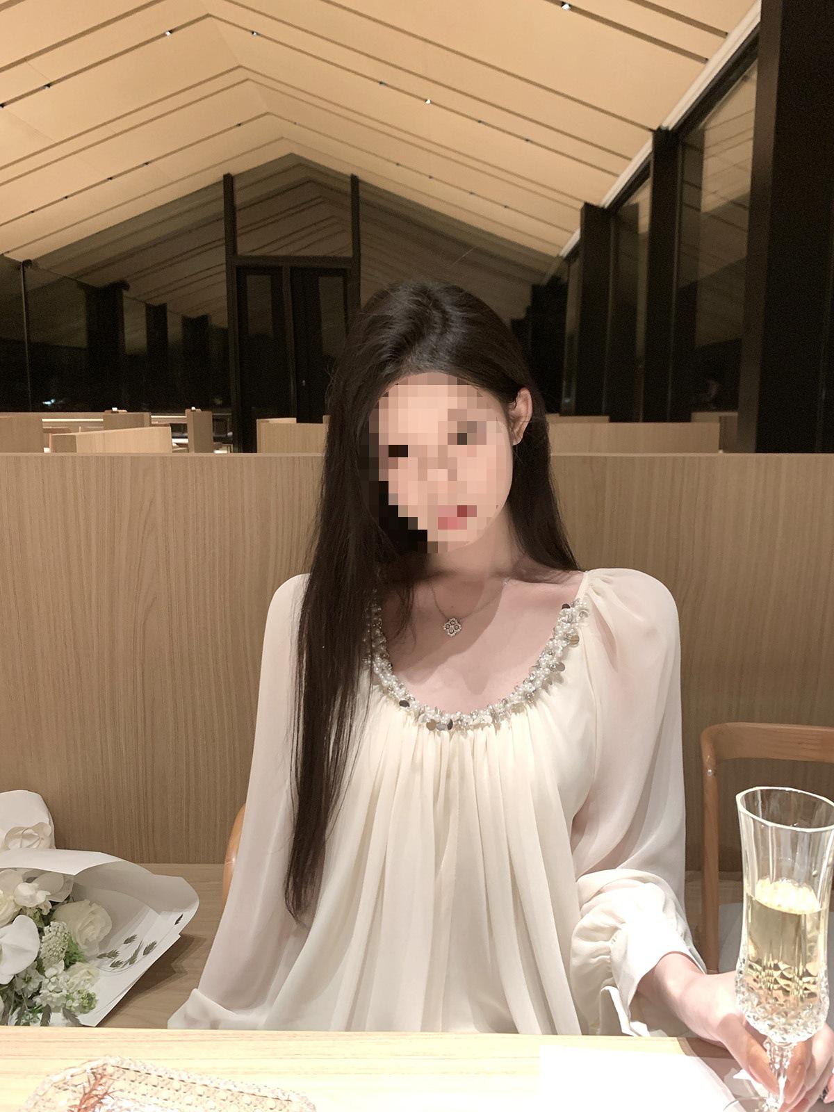 Kubiliv Delicate Beaded Sequined Backless Chiffon Tie Top S