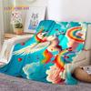 3D Cute Dream Unicorn Cartoon Girl Soft Flannel Blanket for Beds Bedroom Sofa Picnic,Throw Blanket for Outdoor Leisure Nap Gift
