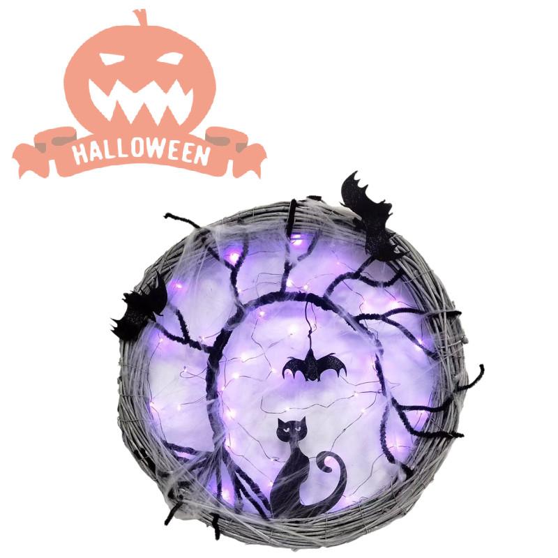 Halloween Garland Flower Decoration Front Door Home Furnishing Party Wreath