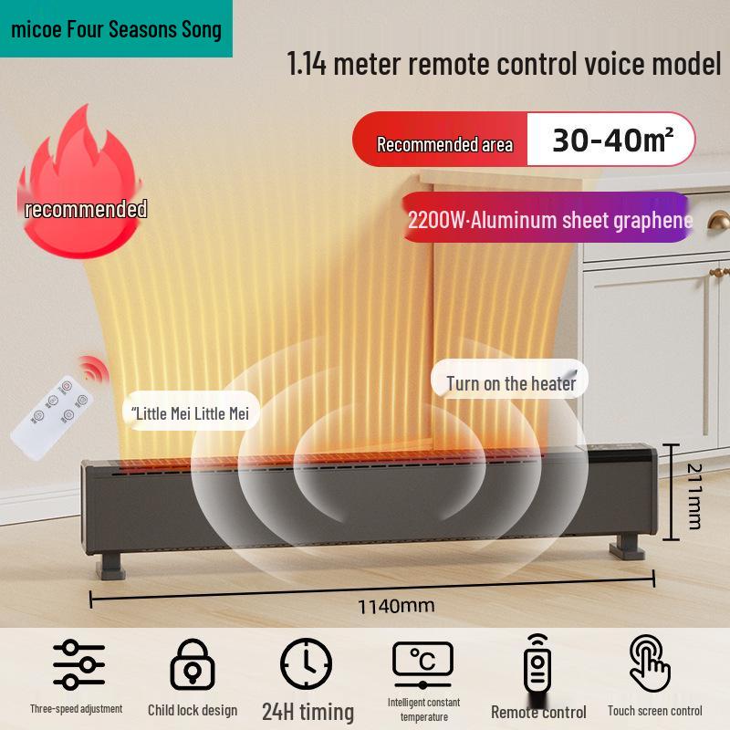 Graphene Skirting Board Heater: Energy-Saving Winter Floor Blower 2025