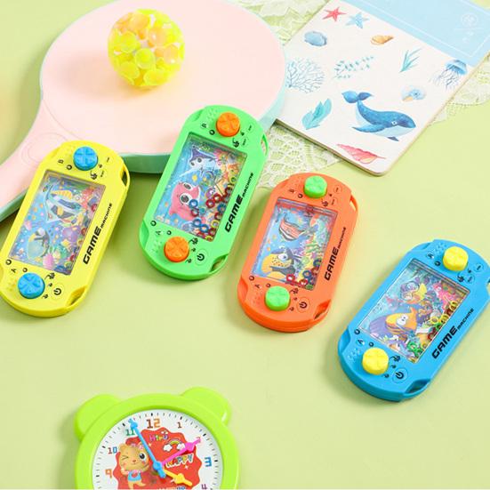Cartoon Game Console Interesting Water Ring Toss Large Screen Retro Style Interactive Game Thinking Ability Plastic Children Handheld Game Console
