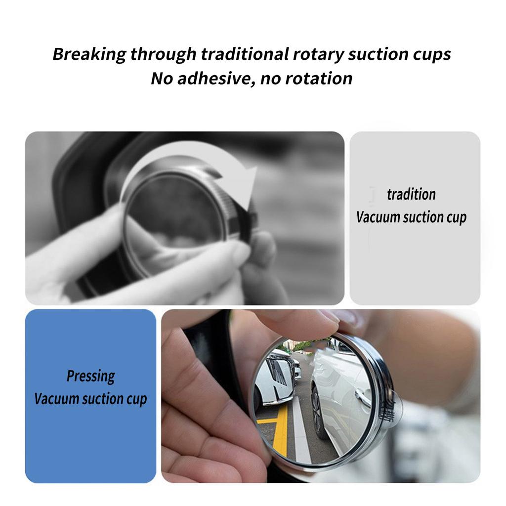 Samochodowe martwe pole wypukłe lusterka boczne 360° obrotowe i wodoodporne lusterka martwego pola widoku wstecznego prosty montaż 2 szt./zestaw