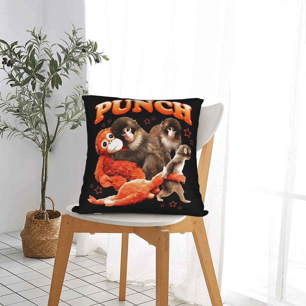 Punch Monkey, Team Punch Monkey Team Punch Pillow Cover Design Cushion Cover Cute Pillow Case For Sofa Couch Bed Living Room
