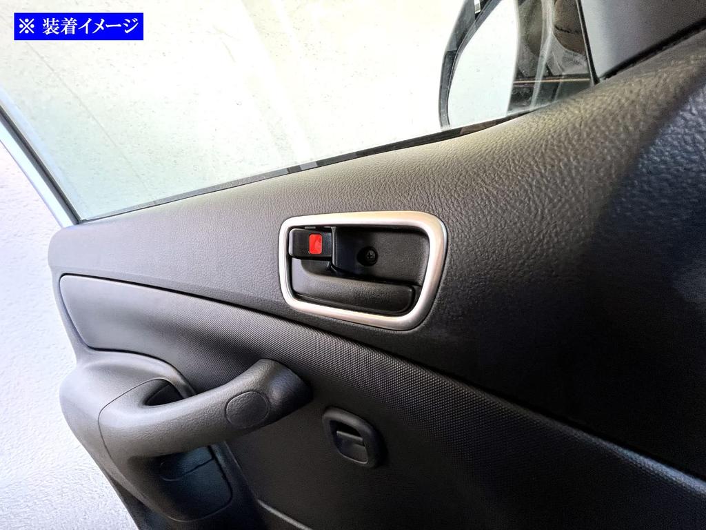 BRIGHTZ Stainless Steel Inner Door Handle Satin Silver for Honda Probox Covers, Plated, 4-Piece (INS-DHC-192) 160/165 (NCP160V, NCP165V, NSP160V, NCP,