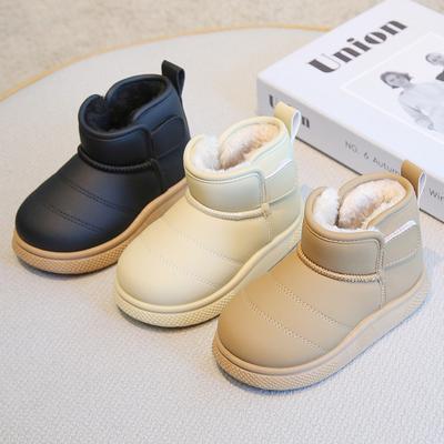 Children's Snow Boots, Winter Boys' Short Boots with Thick Fleece, Girls' Cotton Boots, Warm Baby Cotton Shoes