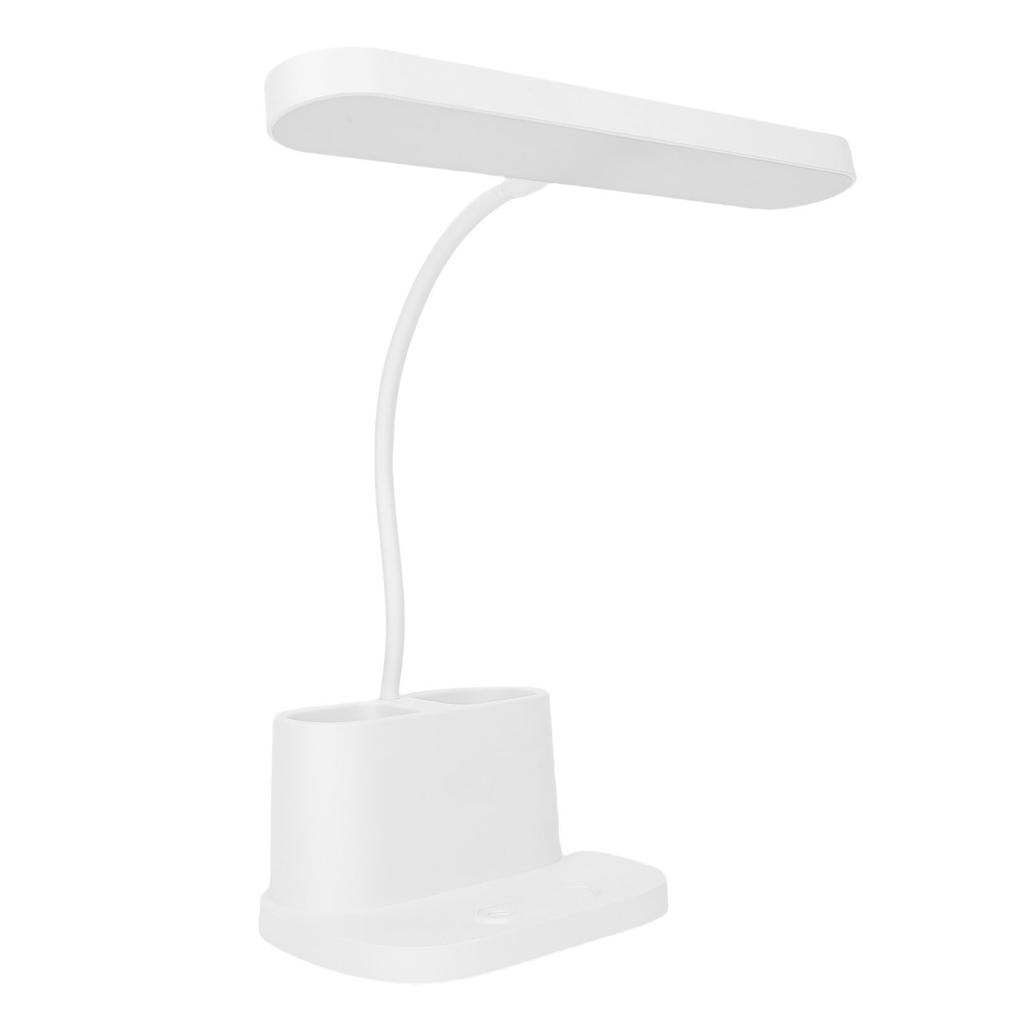 LED Desk Lamp Stepless Dimmable 3 Colors Touch Control Flexible Gooseneck USB Rechargeable LED Reading Light with Pen
