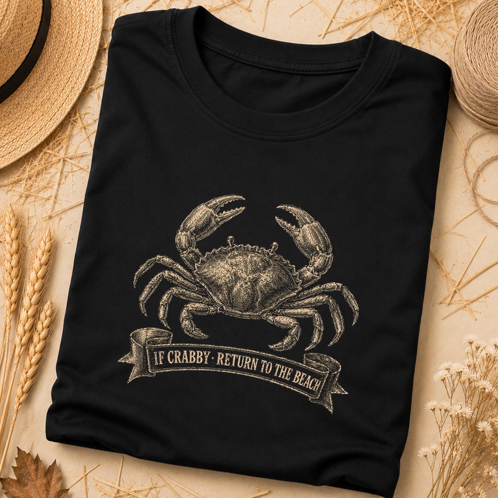 If Crabby Return To Beach Shirt, Funny Crab Shirt, Funny Vacation Shirt, Beach Vibes Shirt, Tropical Graphic Tee, Coastal Graphic Tee XL