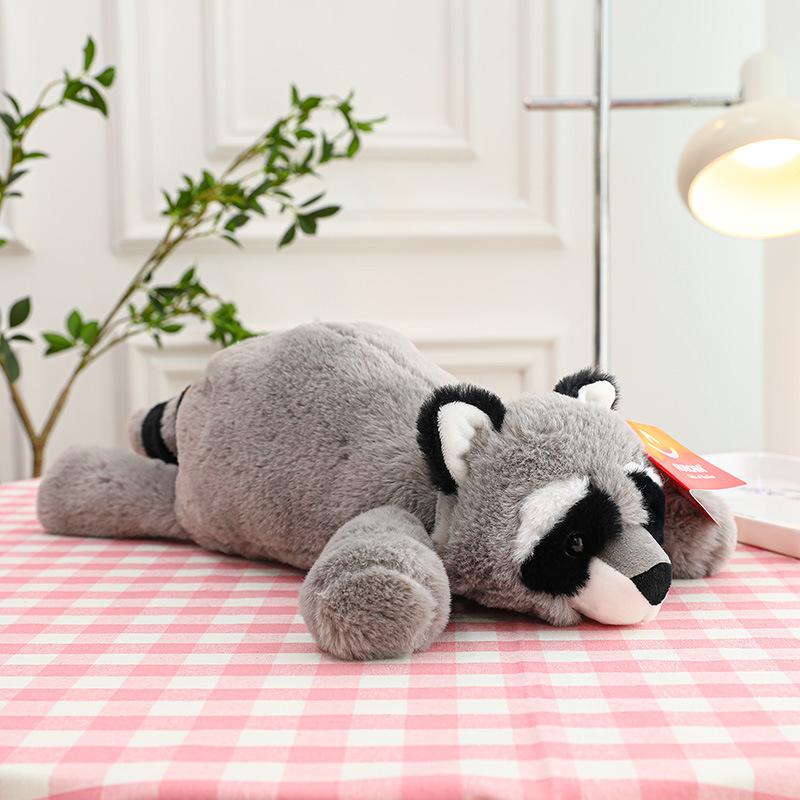 Dinosaur Plush Toy Lying Down Animal Doll Soft Sloth Raccoon Fox Rag Doll Gift Female