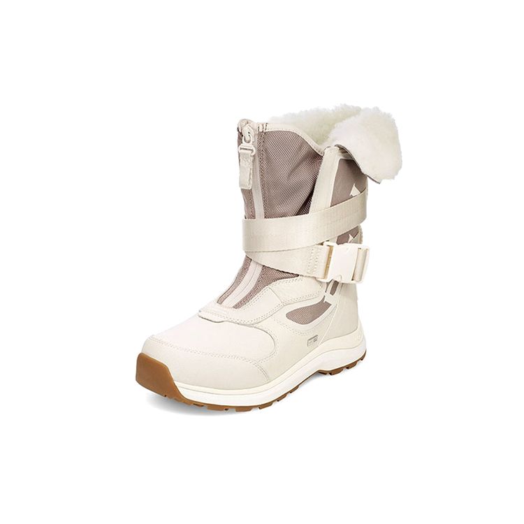 UGG Tahoe Warm Zipper Splicing Snow Boots Women Boots Jasmine-White 1103848-JSM