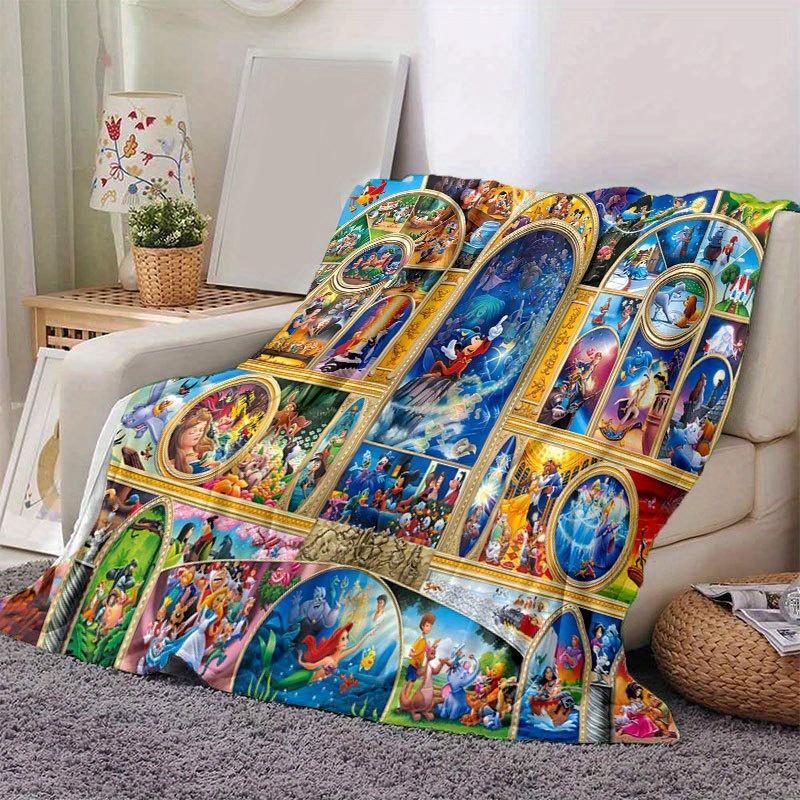 

1pc Mickey Mouse and Minnie Flannel Throw Blanket - Soft, Cozy, And Versatile For All Seasons - Perfect For Couch, Bed, Office, And Travel C 100x150cm