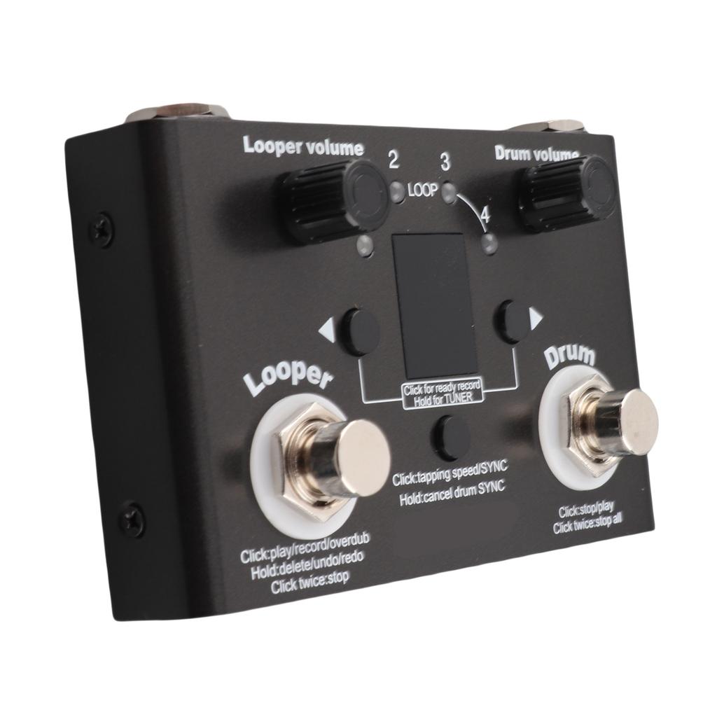 Drum Looper Pedal 4 Storage Location 11 Minutes Recording Time Metal Phrase Loop Effect Pedal with Tuner