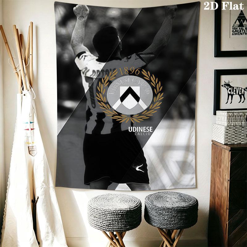 Udinese Calcio logo Wall Hanging Printed Fabric Blanket Decorative Tapestries for Bedroom Living Room Home Decor
