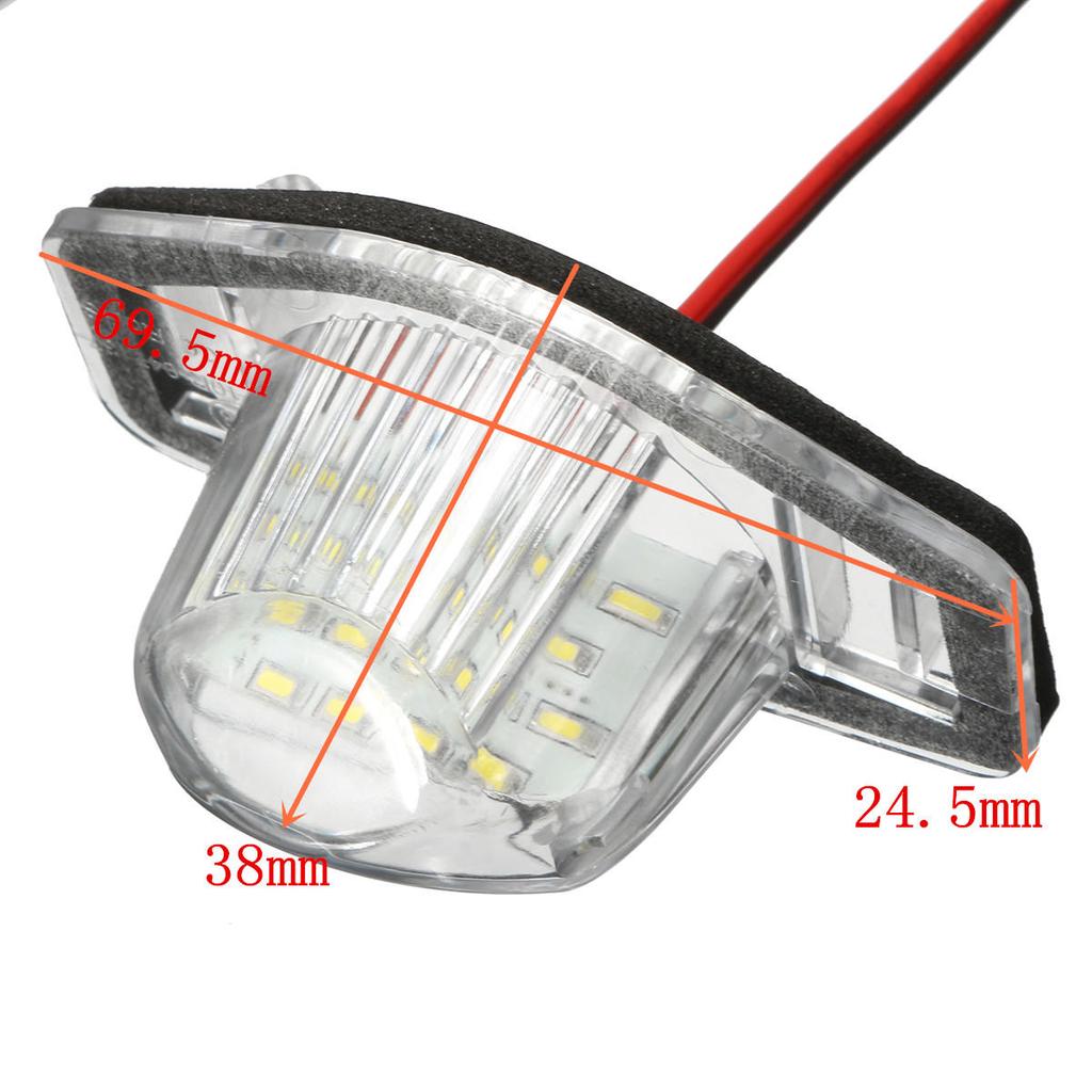 Placă de înmatriculare cu LED fără erori de 2 buc pentru Honda Crv pentru Jazz Crosstour Odyssey Stream Freed Logo Insight HRV FRV
