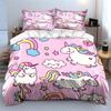 Pink Unicorn Rainbow Bed Set Bedding Duvet Cover Set Duvet Cover Pillowcases (1 * Duvet Cover 2 * Pillowcases, without duvet insert)