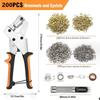 Effortless Eyelet Pliers with Grommets Handheld Hole Punch Pliers Comfortable Handle DIY Eyelet Setter for Tarpaulins Fabrics