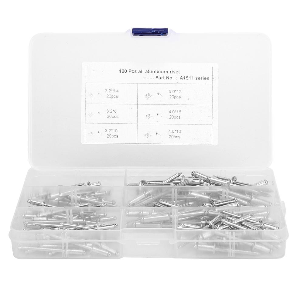 120pcs Aluminum Blind Rivets Anti Rust Anti Corrosion Practical Boat Industry Accessory
