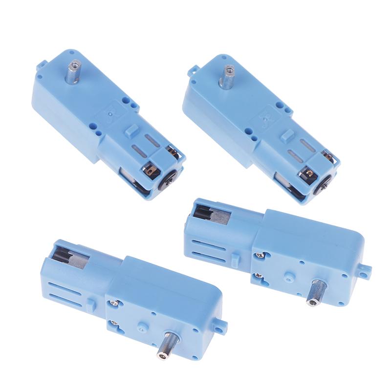 Dc 3V-6V 1:90 Blue Gear Motor All Metal/Half Metal Single Axis Gear Motor Robot Intelligent Vehicle Speed Reducer Tt Motor