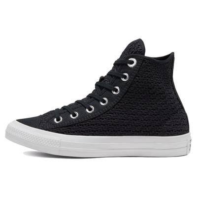 Chuck Taylor All Star Schnürung Rutschfest High-Top Espadrilles Damen Schwarz