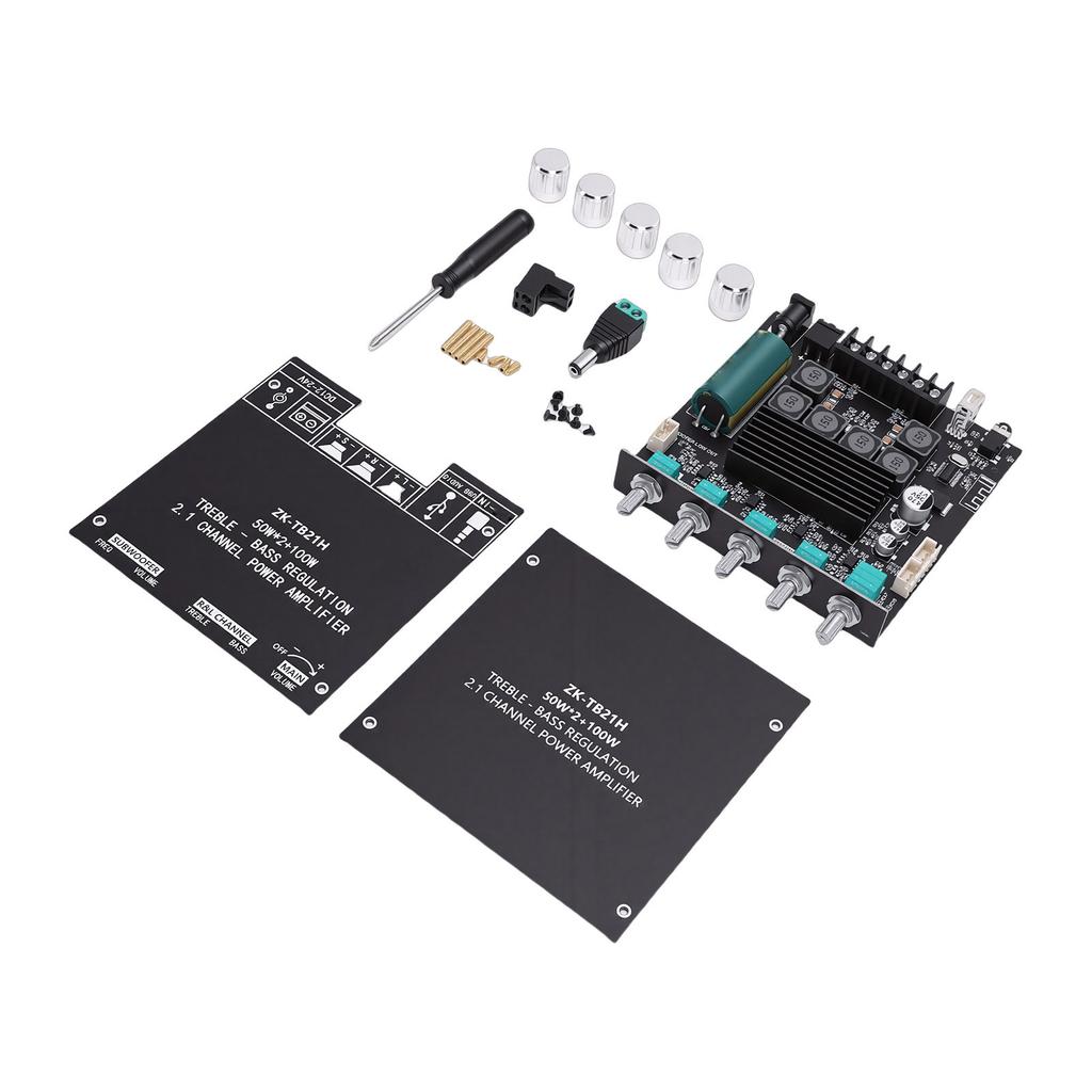 2.1 Channel Bluetooth Amplifier Module Support for TPA3116D2 Chip Audio Power Amp Board with Subwoofer 50Wx2+100W