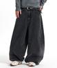 Gicheol Balloon Fit Denim Pants (Washed Black)
