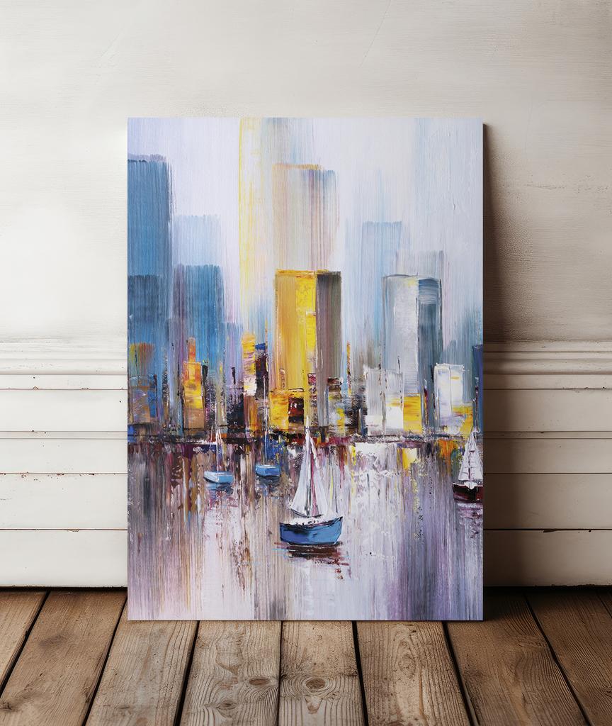 Obraz na płótnie żaglówki jacht abstrakcja