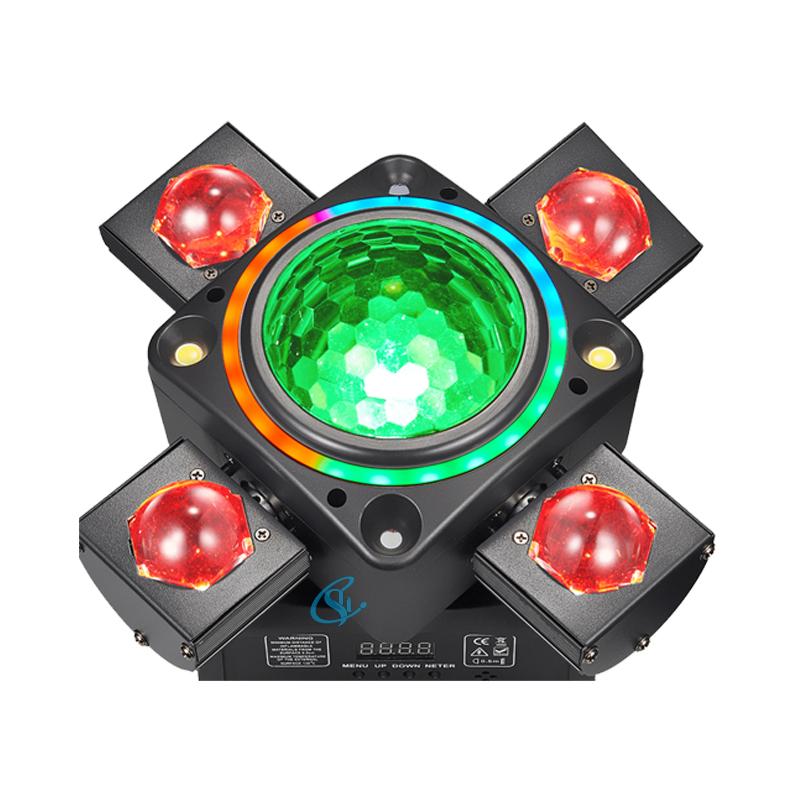LED Lights DJ Disco Shaking Head Laser 80W Moving Head Strobe Beam Light Colorful Magic Ball Effect Bar Club Event