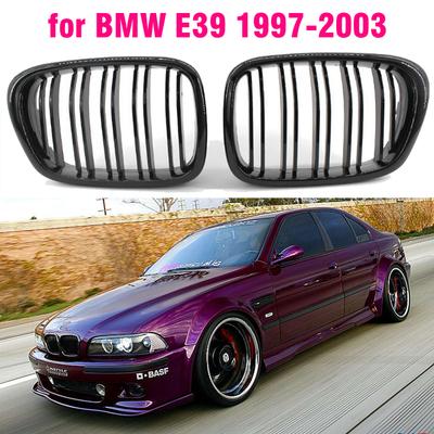 Front Center Matte Black Wide Kidney Hood Grille Grill For BMW E39 525 528 530 535 M5 1997 2003