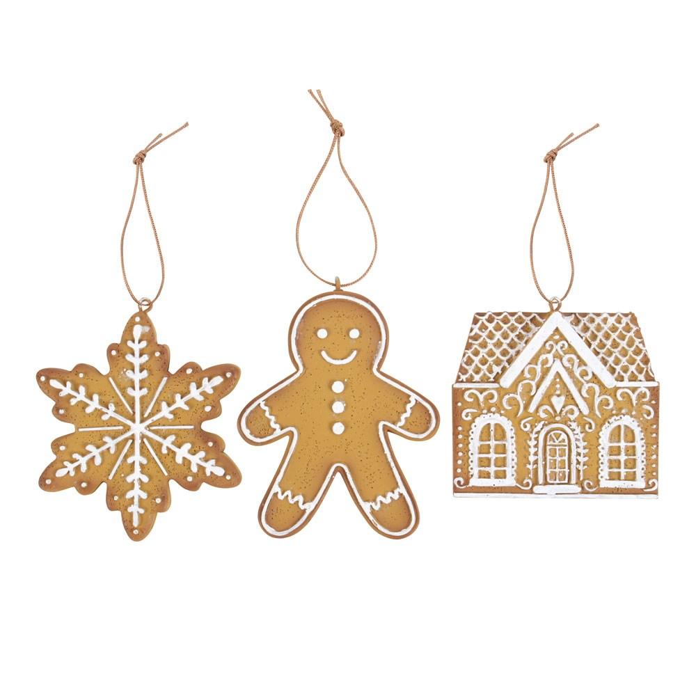 Something Different Gingerbread Hanging Decoration (Pack of 3)
