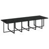 Exclusive House - Garden Dining Set Cushions 17 Pcs Black Wicker Resin