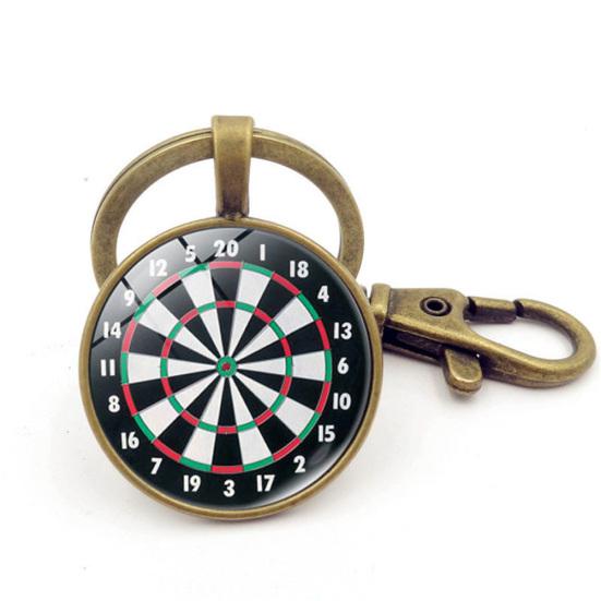 Vintage Unisex Dart Board Pendant Keychain Key Ring Holder Hanging Bag Ornament