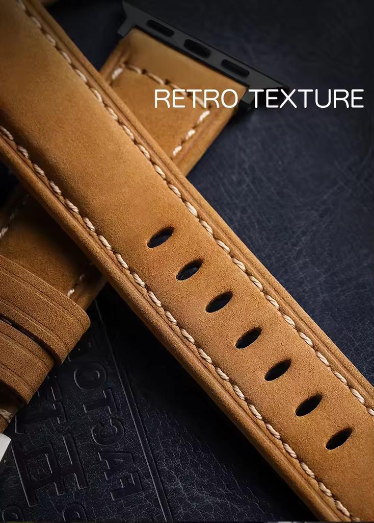 For Apple Watch Band High Quality Leather Strap Men for Series 9 7 8 6 5 SE Ultra 2 49mm 44mm 40mm Watch Bands 45mm 41mm 38 42mm
