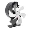Ofenventilator 6 Flügel Kaminventilator Wärmegetrieben Schnelle Windzirkulation Halbmondmuster Thermoelektrisch
