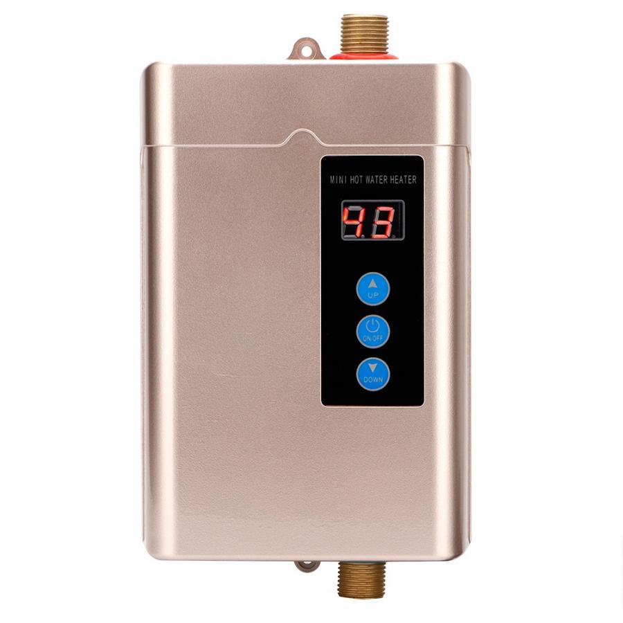 Digital Electric Water Heater Remote Control Instantaneous Tankless Water Heater for Kitchen Bathroom Shower Water Fast Heating
