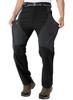 Gopuune Men's Winter Pants, Fleece-Lined, Windproof, Water-Repellent, Warm, and Abrasion-Resistant for Hiking, Cycling, and Work Wear (Black, Size L)