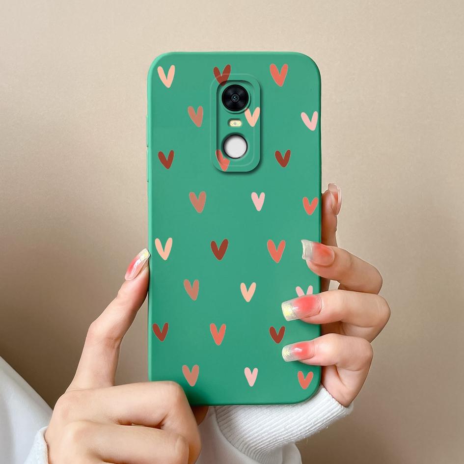 For Redmi Note 5 7 7S 8 9 9S 9T 10 10S 10T K80 Pro Max Plus Phone Cases Fashion Love Heart Pattern Liquid Silicone Protective Covers For Redmi Housing
