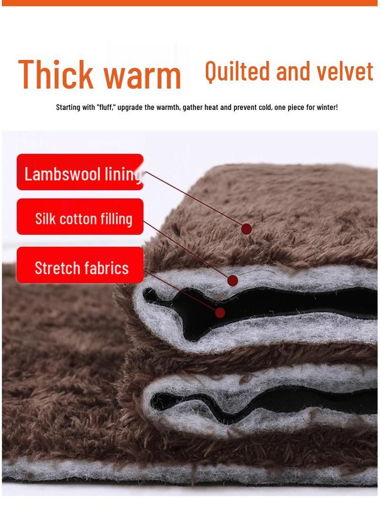 Grandma's Warm Cotton Fleece Pants: Cozy, Loose-Fitting Floral Design for Middle-Aged and Elderly, Ideal for Autumn and Winter Wear.