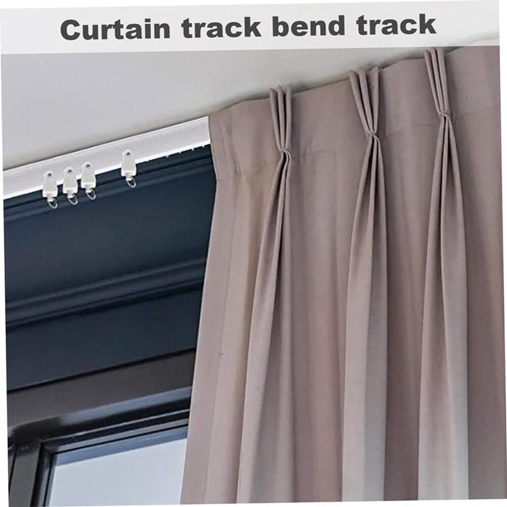 New Curtain Rail White Modern Style Visible Track Nano Silencer Curtains Accessories Plastic Bendable Curtain Track 5M