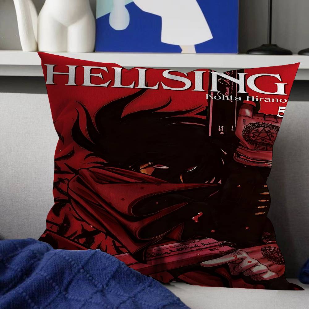 Anime Vintage Hellsing Maple Design Cushion Cover Happy Autumn Harvest decor Holiday Decorati Pillow Cover