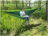 Ultralight 210T Nylon Color-Blocked Outdoor Hammock - Breathable & Double Strap Rope for Camping