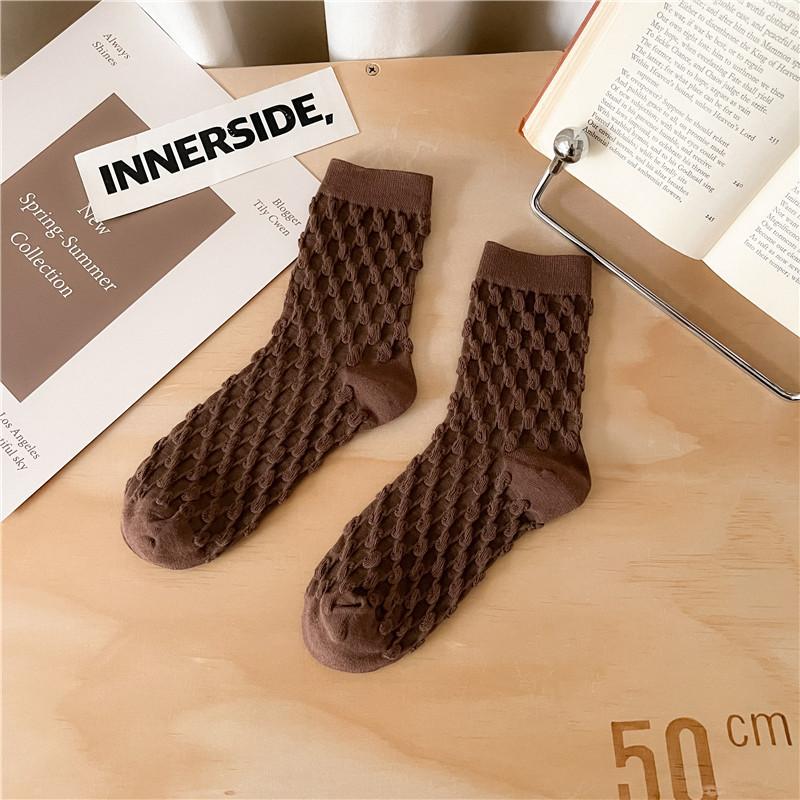 New Fashion Trend Casual Stretch Women Combed Cotton Socks Autumn Winter Trendy Daily Basic Socks Street Hip Hop Style