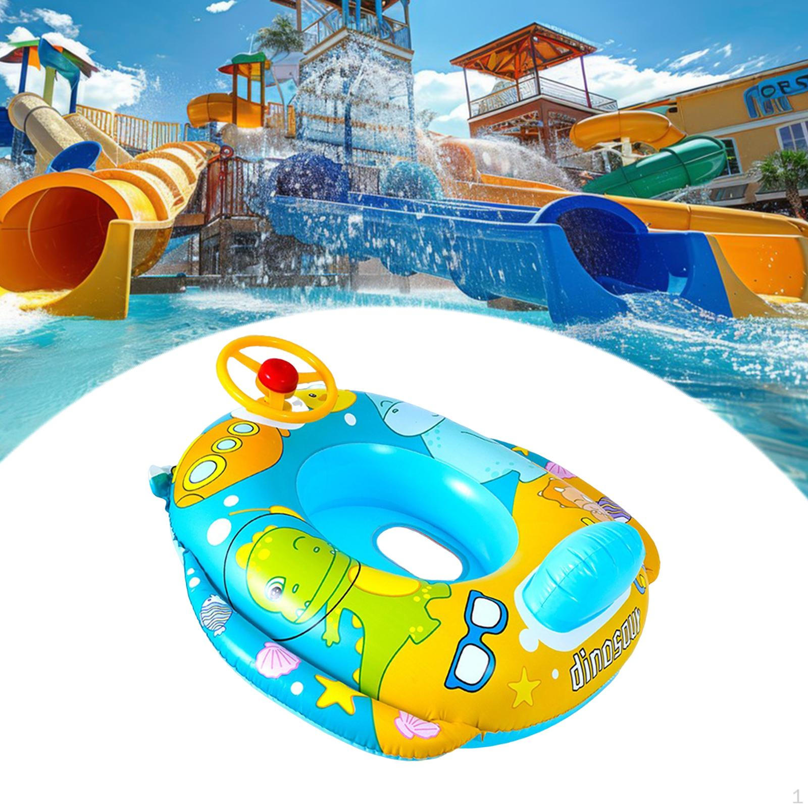 

Забавный надувной круг для плавания Милый надувной плавательный круг для озера Лето Желтый с навесом Blue No Canopy