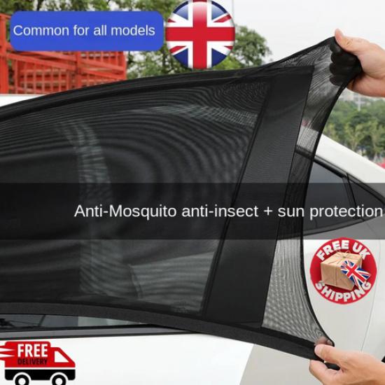 Universal Car Window Sun Shade Mesh UV Protector Net Blind Anti Mosquito