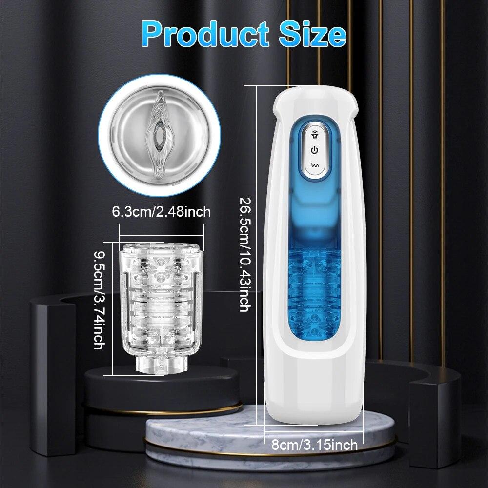 2025 New Automatic Male Mastubator Telescopic18+  Rotating Masturbation Cup for Men Blowjob Pussy Machine Sex Toys Adult Goods for Men