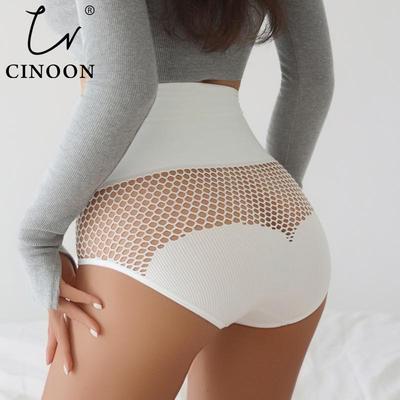 Women’s Sexy Seamless High Waist Briefs Shaping Tummy Control Butt Lifting Underwear Honeycomb Cutout Design Underpant
