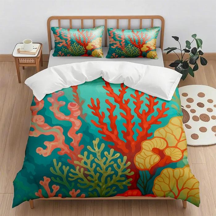 New Digital Printing Quilt Cover Set (Quilt Cover + Pillowcase) 2Pcs/3Pcs Holiday Gift Household Quilt Cover Without Sheets