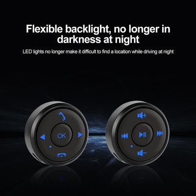 Car Motorcycle Steering Wheel MP3 Music Play ForIOS Android Tablet Wireless Media Bluetooth-compatible Button Remote Controller