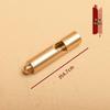 Handmade Brass Survival Whistle Keychain Pendant - Retro Yellow Pure Copper EDC Tool